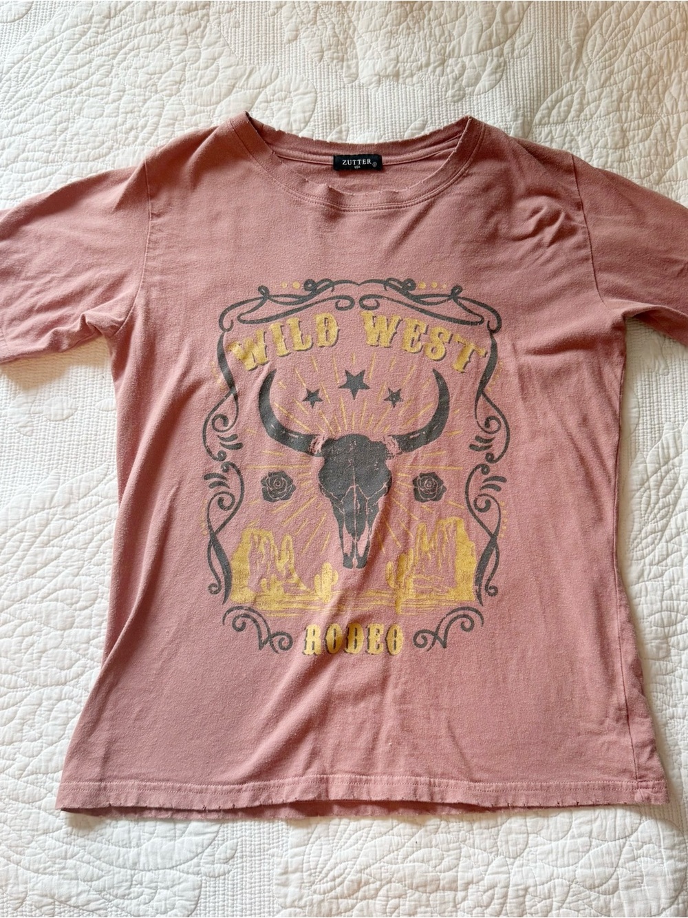 Zutter Wild West Rodeo‎ Graphic Tee - Dusty Rose